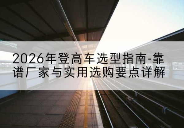 康平登高车厂家推荐-2026年登高车选型指南-靠谱厂家与实用选购要点详解